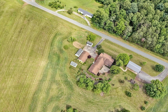 581 Ben Annie Rd, Gretna, VA 24557 - aerial view of property and surrounding area with rural landscape