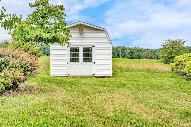 581 Ben Annie Rd, Gretna, VA 24557 - view of grassy yard with a storage shed