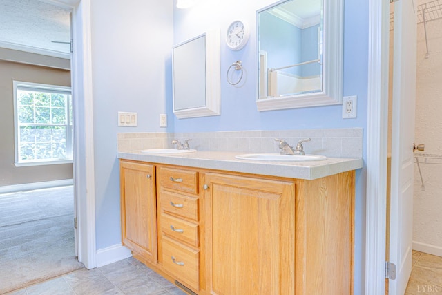 1121 Red Hill Rd, Big Island, VA 24526 - bathroom with double vanity and tile patterned flooring