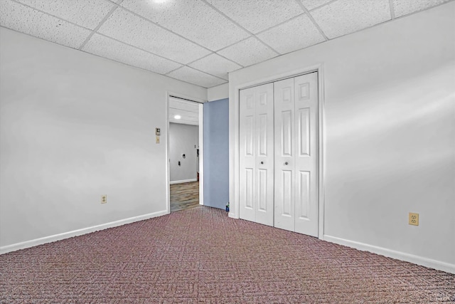 51 Laurel Ln, Lynchburg, VA 24502 - unfurnished bedroom featuring a paneled ceiling, carpet, and a closet
