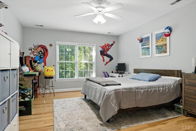 802 Lake Vista Dr, Forest, VA 24551 - bedroom featuring light wood finished floors and a ceiling fan
