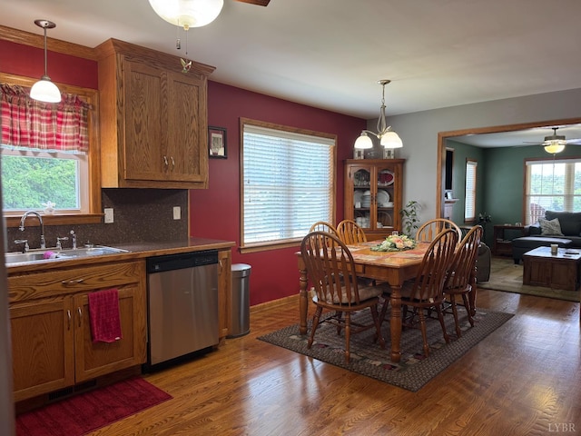 166 Dutch Ln, Appomattox, VA 24522 - dining area featuring ceiling fan and light wood-style flooring