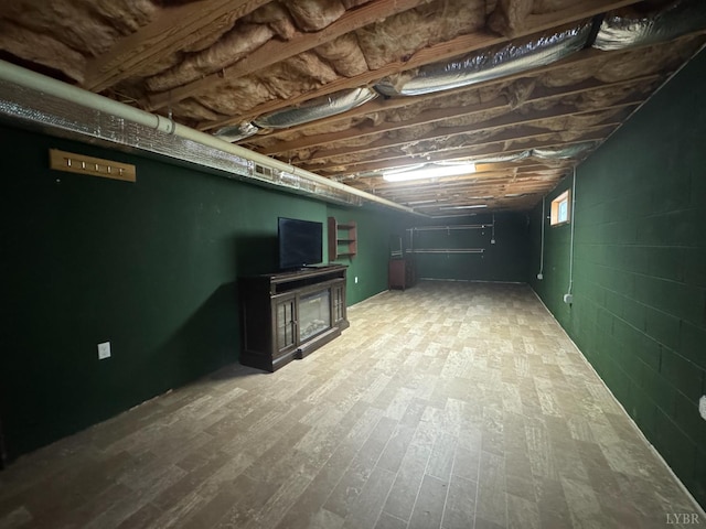 166 Dutch Ln, Appomattox, VA 24522 - unfinished basement with wood finished floors
