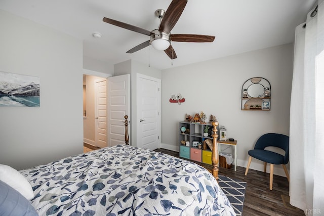54 Allwell Rd, Lynchburg, VA 24502 - bedroom featuring wood finished floors and ceiling fan