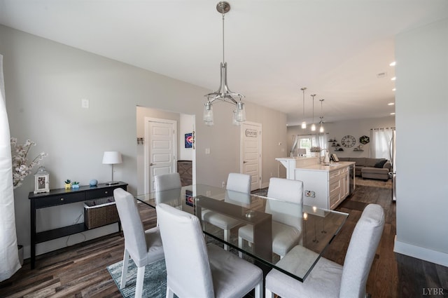 54 Allwell Rd, Lynchburg, VA 24502 - dining room featuring dark wood-style flooring