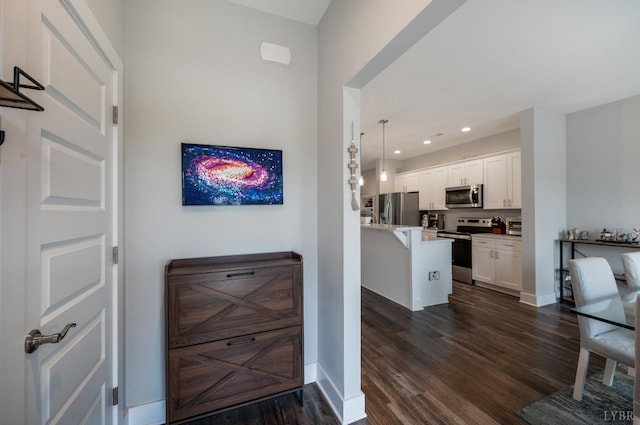 54 Allwell Rd, Lynchburg, VA 24502 - hall with dark wood-type flooring and recessed lighting