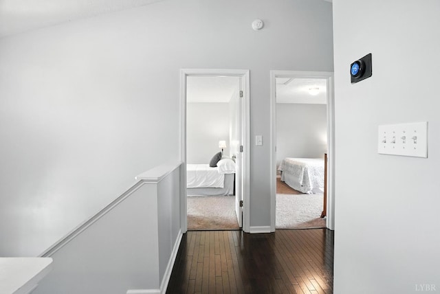 4086 Thomas Jefferson Rd, Forest, VA 24551 - hall with dark wood-type flooring and an upstairs landing