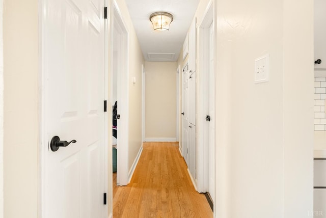 1853 Rainbow Forest Dr, Lynchburg, VA 24502 - hallway with light wood-style floors and attic access