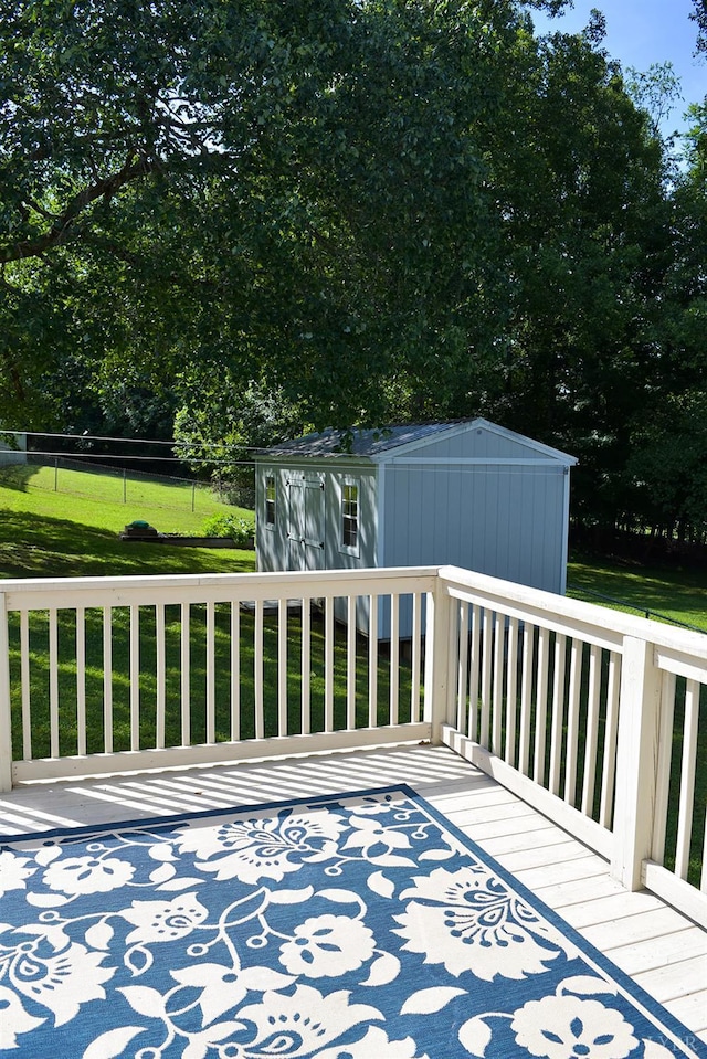 1769 Izaak Walton Rd, Madison Heights, VA 24572 - deck featuring a storage unit