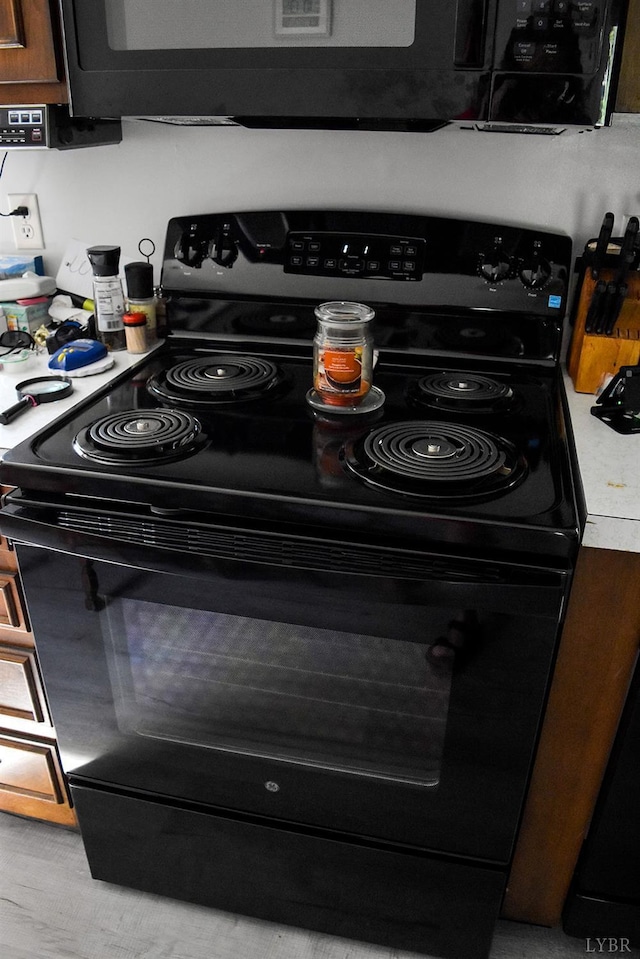 1769 Izaak Walton Rd, Madison Heights, VA 24572 - kitchen view of black range with electric cooktop and light countertops