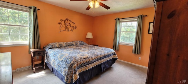 1769 Izaak Walton Rd, Madison Heights, VA 24572 - carpeted bedroom featuring baseboards and a ceiling fan