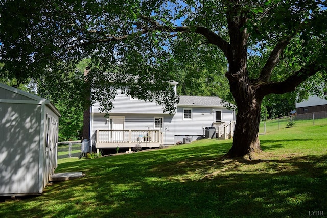 1769 Izaak Walton Rd, Madison Heights, VA 24572 - back of house with a wooden deck