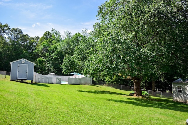 1769 Izaak Walton Rd, Madison Heights, VA 24572 - fenced backyard with a storage unit