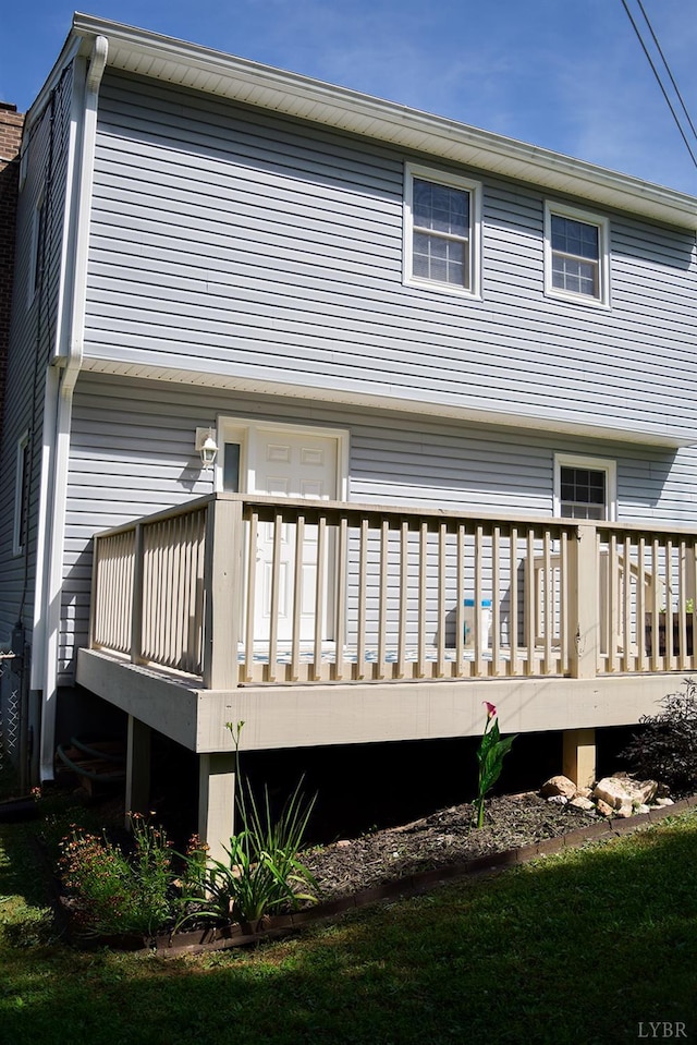 1769 Izaak Walton Rd, Madison Heights, VA 24572 - rear view of house with a deck
