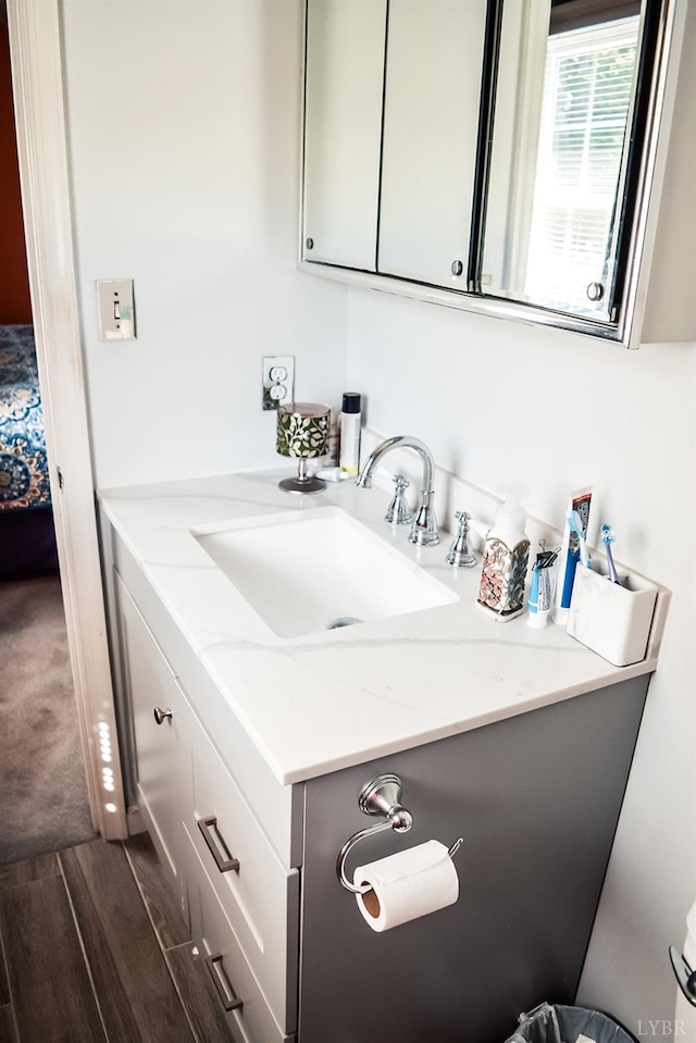 1769 Izaak Walton Rd, Madison Heights, VA 24572 - bathroom featuring vanity and wood finished floors