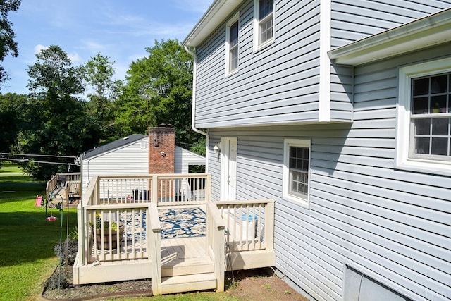 1769 Izaak Walton Rd, Madison Heights, VA 24572 - deck featuring a lawn