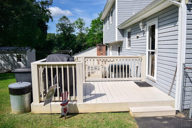 1769 Izaak Walton Rd, Madison Heights, VA 24572 - deck with a storage shed