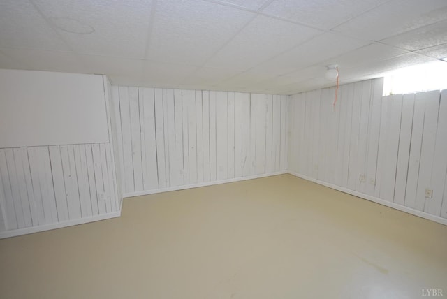 6120 Edgewood Ave, Lynchburg, VA 24502 - finished basement featuring a paneled ceiling and wood walls