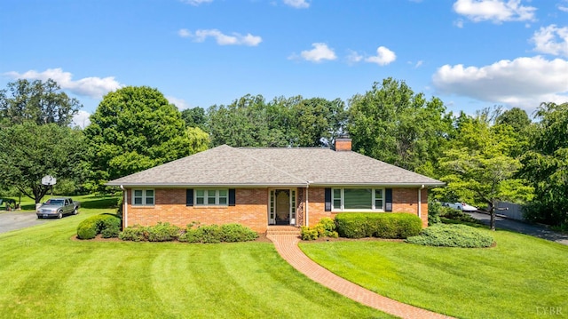 2833 Link Rd, Lynchburg, VA 24503 - ranch-style home featuring a front yard and brick siding