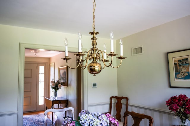 2833 Link Rd, Lynchburg, VA 24503 - dining room with a chandelier