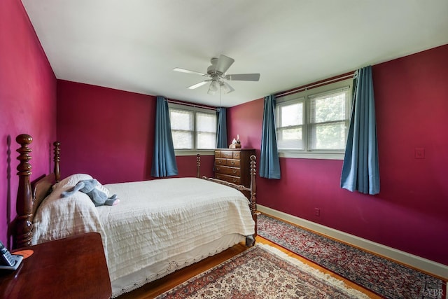2833 Link Rd, Lynchburg, VA 24503 - bedroom with wood finished floors and a ceiling fan