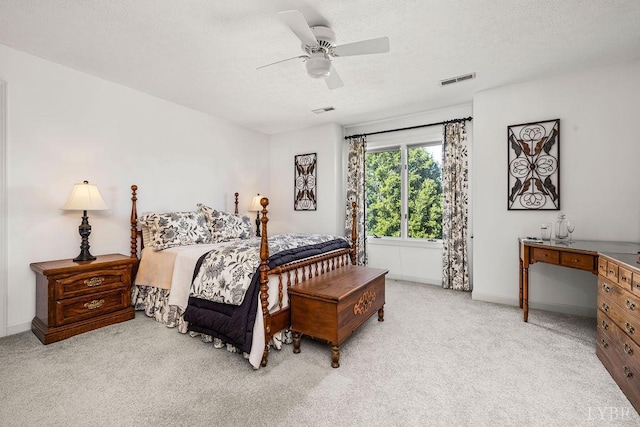 112 Haines Point Ter, Forest, VA 24551 - bedroom featuring carpet, a textured ceiling, and ceiling fan