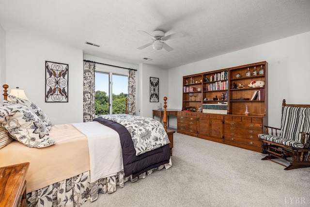 112 Haines Point Ter, Forest, VA 24551 - carpeted bedroom featuring access to outside, a ceiling fan, and a textured ceiling