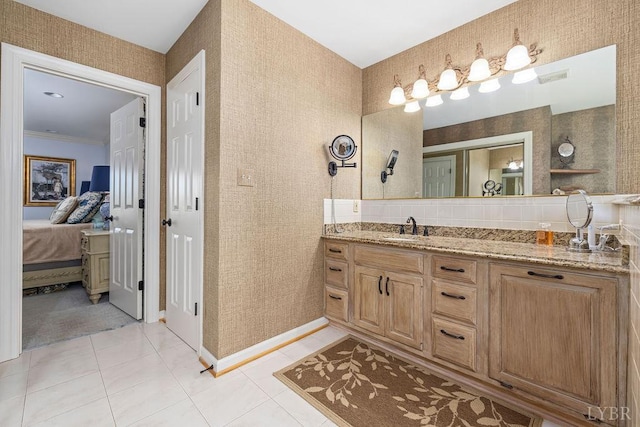 112 Haines Point Ter, Forest, VA 24551 - bathroom featuring vanity, ensuite bath, and tile patterned floors