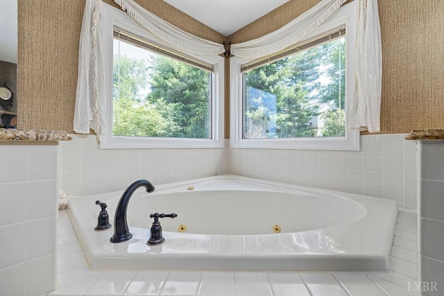 112 Haines Point Ter, Forest, VA 24551 - bathroom with a tub with jets and tile walls