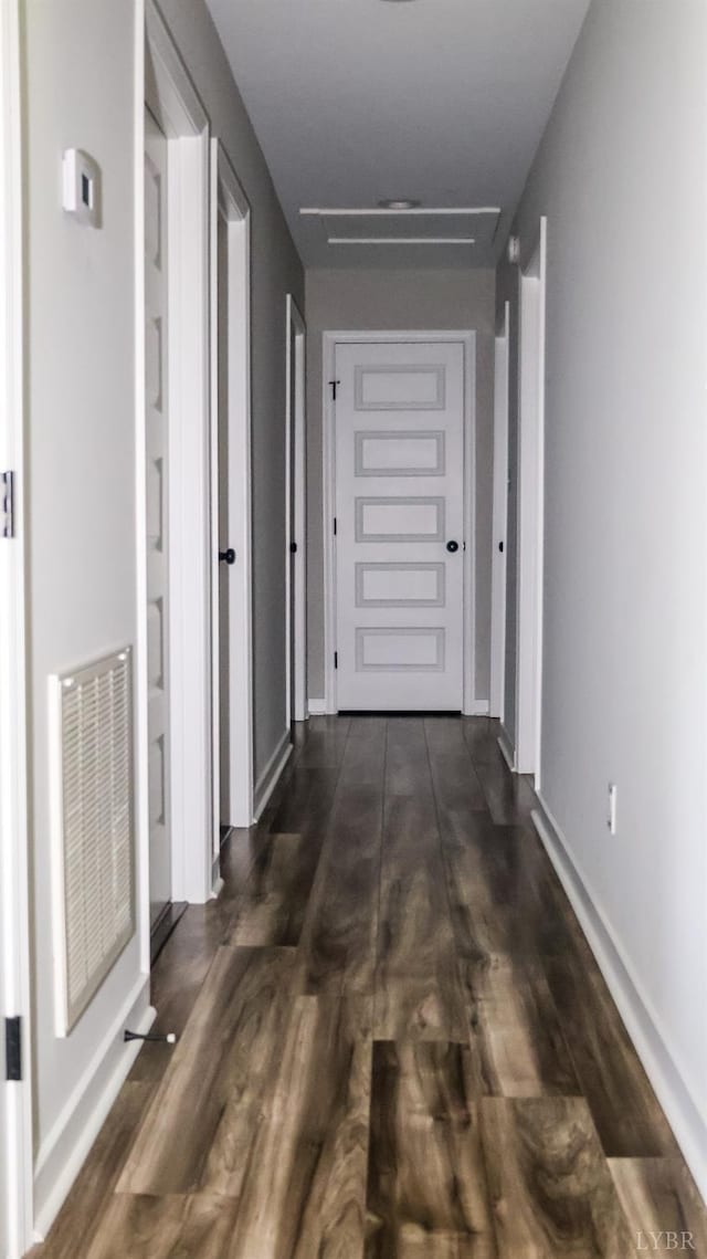 863 Winfall Rd, Gladys, VA 24554 - corridor with dark wood-style floors
