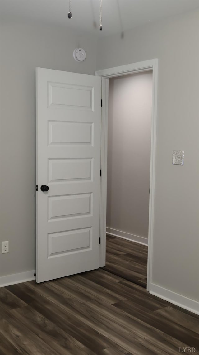 863 Winfall Rd, Gladys, VA 24554 - unfurnished room with dark wood finished floors and a smoke detector
