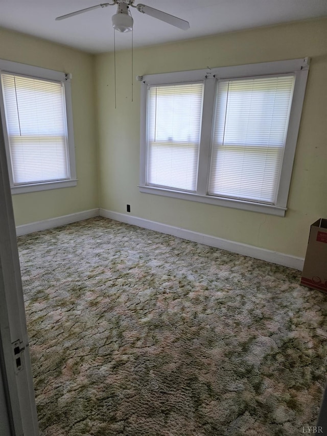 2224 Wildway Rd, Appomattox, VA 24522 - carpeted spare room with ceiling fan and baseboards