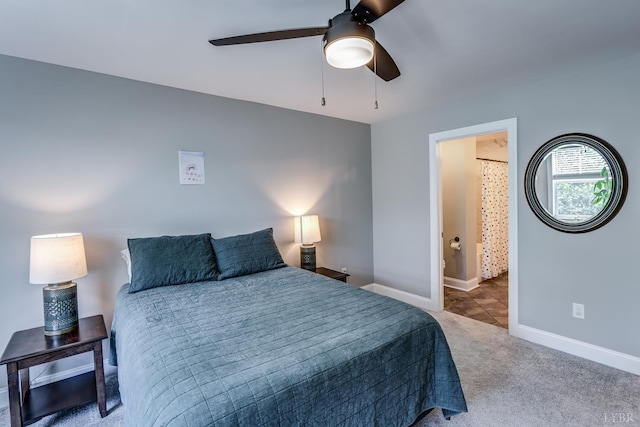 1659 Helmsdale Dr, Forest, VA 24551 - bedroom featuring carpet, ensuite bath, and a ceiling fan