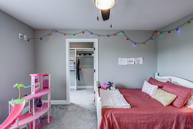 1659 Helmsdale Dr, Forest, VA 24551 - carpeted bedroom featuring a walk in closet, a closet, and a ceiling fan