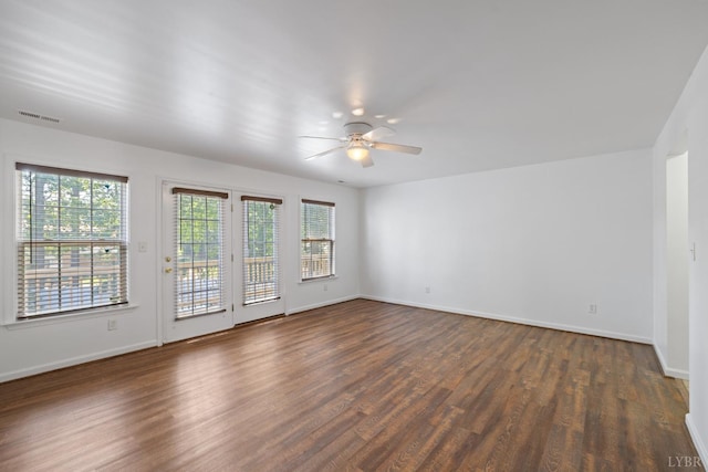 2398 Azalea Garden Rd, Norfolk, VA 23513 - spare room with dark wood-type flooring and ceiling fan