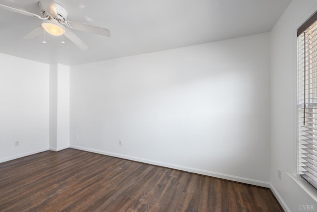 2398 Azalea Garden Rd, Norfolk, VA 23513 - empty room with a ceiling fan and dark wood finished floors
