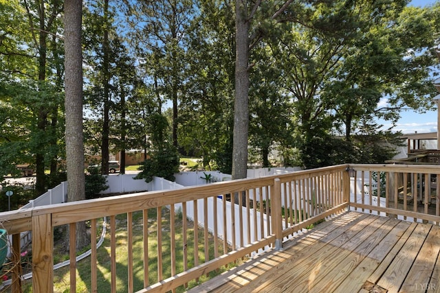 2398 Azalea Garden Rd, Norfolk, VA 23513 - wooden deck featuring a fenced backyard