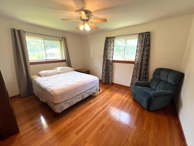 149 Powtan Dr, Lynchburg, VA 24502 - bedroom with multiple windows, light wood-style flooring, and ceiling fan