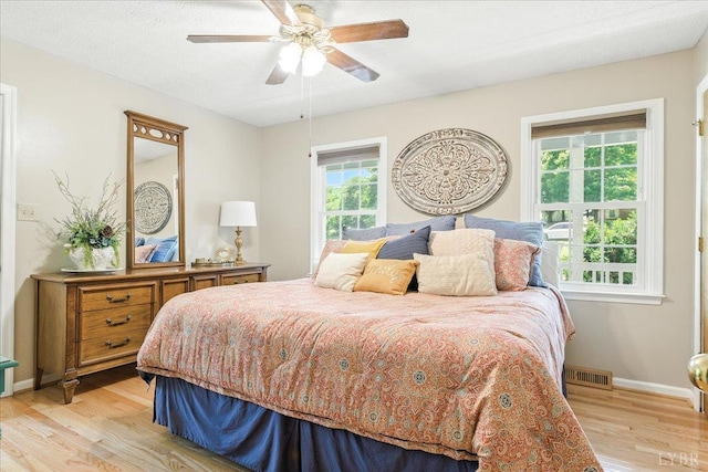 702 Kings Rd, Lynchburg, VA 24502 - bedroom with light wood-style floors and a ceiling fan