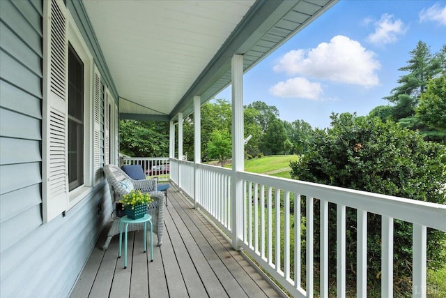 702 Kings Rd, Lynchburg, VA 24502 - wooden porch featuring view of scattered trees