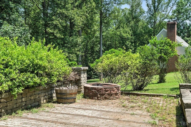 702 Kings Rd, Lynchburg, VA 24502 - wooden deck with a fire pit