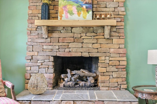 702 Kings Rd, Lynchburg, VA 24502 - detailed view of a stone fireplace