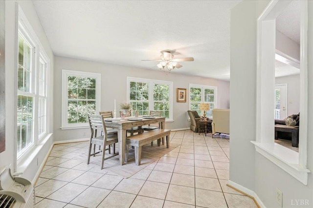 702 Kings Rd, Lynchburg, VA 24502 - dining room featuring light tile patterned floors and ceiling fan