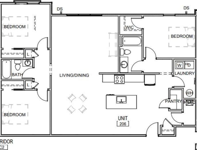 128 Brenleigh Ct Unit 204, Lynchburg, VA 24501 - view of room layout