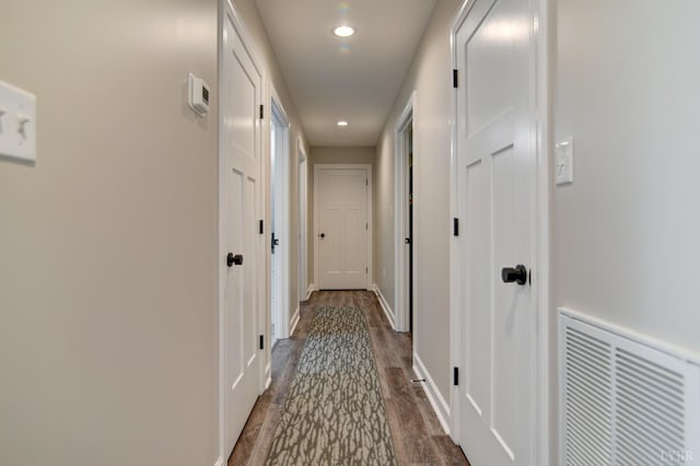 199 Dunivan Dr, Rustburg, VA 24588 - hall featuring dark wood finished floors and recessed lighting