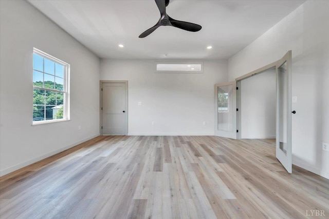614 7th St, Lynchburg, VA 24504 - spare room with light wood-type flooring, a ceiling fan, and recessed lighting