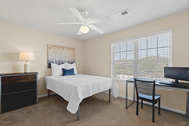 1600 Wards Fry Unit 506, Lynchburg, VA 24502 - bedroom with carpet floors, a desk, and a ceiling fan