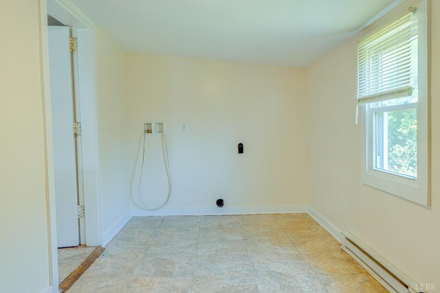 3150 Campbell Ave, Lynchburg, VA 24501 - laundry room with a baseboard heating unit and washer hookup