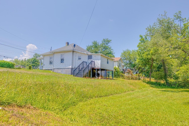 3150 Campbell Ave, Lynchburg, VA 24501 - back of property with a lawn