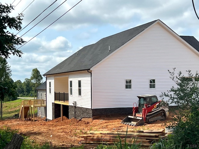 0 Graham Creek Rd, Madison Heights, VA 24572 - view of home's exterior with roof with shingles and a deck